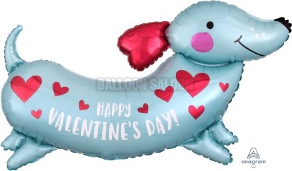 40472-37-inches-SuperShape-Happy-Valentines-Day-Weiner-Dog-Foil-balloons